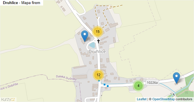 Druhlice - mapa firem
