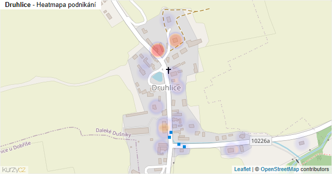 Druhlice - mapa podnikání
