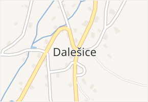Dalešice v obci Dalešice - mapa části obce