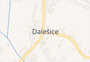 Dalešice v obci Dalešice - mapa části obce
