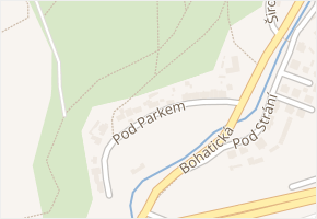 Pod Parkem v obci Dalovice - mapa ulice