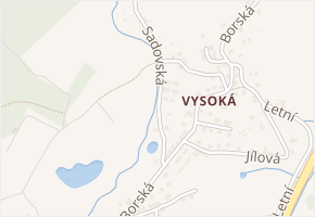 Sadovská v obci Dalovice - mapa ulice