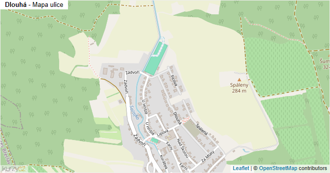 Dlouhá - mapa ulice