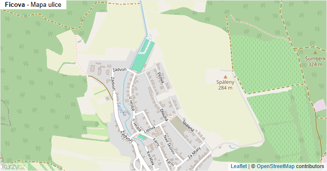 Ficova - mapa ulice