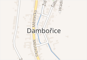 Městečko v obci Dambořice - mapa ulice