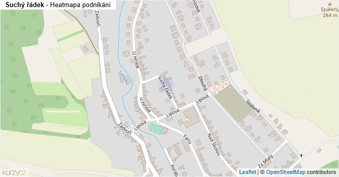 Suchý řádek - mapa podnikání