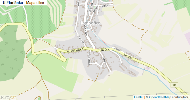 U Floriánka - mapa ulice