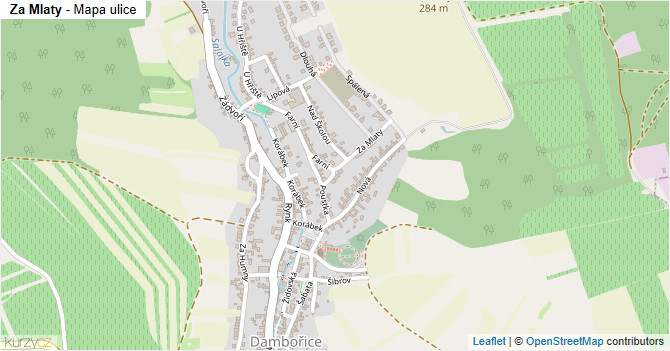 Za Mlaty - mapa ulice