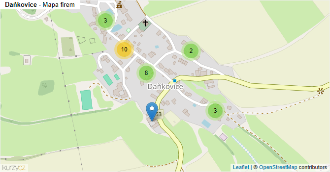 Daňkovice - mapa firem