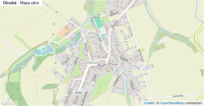 Dlouhá - mapa ulice