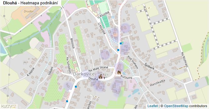 Dlouhá - mapa podnikání