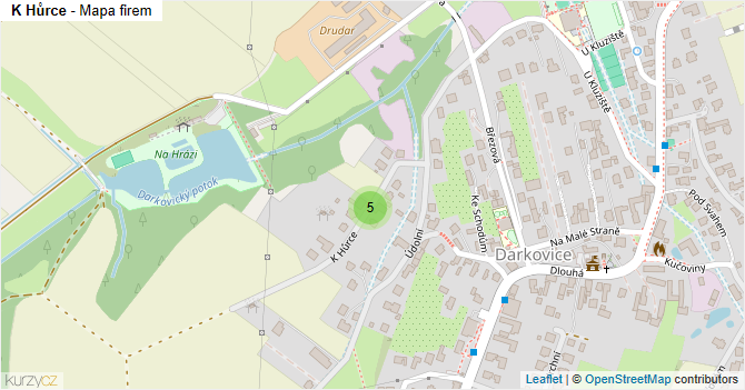 K Hůrce - mapa firem