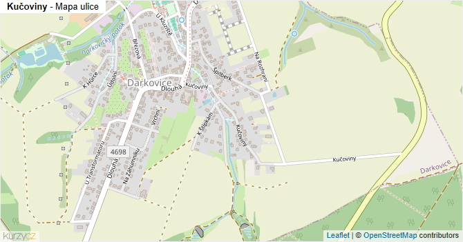Kučoviny - mapa ulice