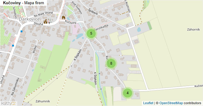 Kučoviny - mapa firem