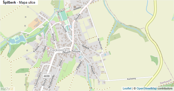 Špilberk - mapa ulice
