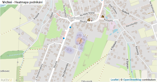 Vrchní - mapa podnikání