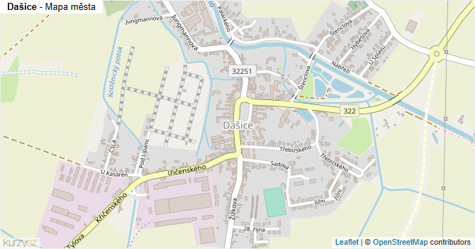 Dašice - mapa města