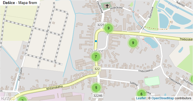 Dašice - mapa firem