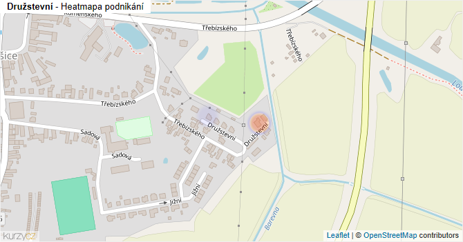 Družstevní - mapa podnikání
