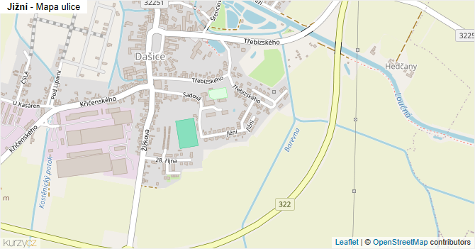 Jižní - mapa ulice