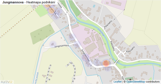 Jungmannova - mapa podnikání