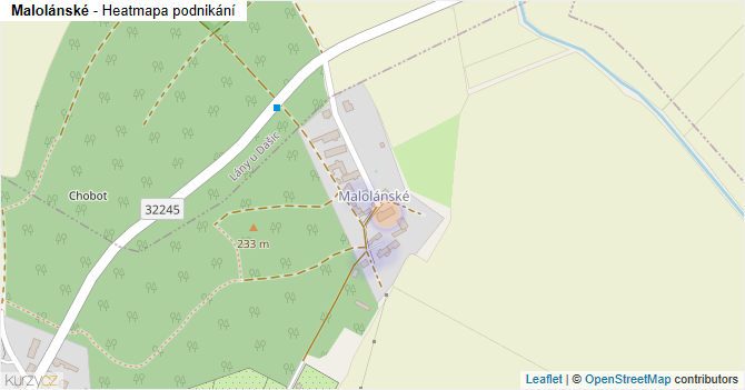 Malolánské - mapa podnikání