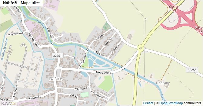 Nábřeží - mapa ulice
