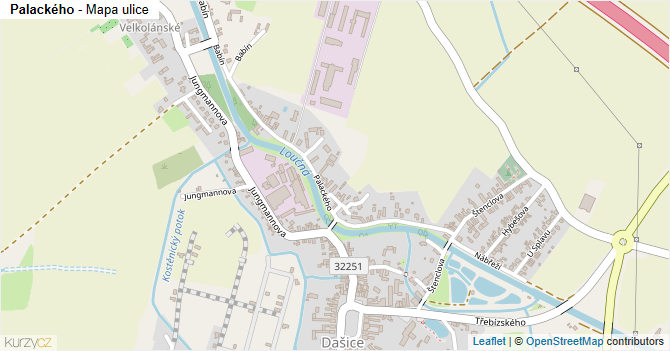 Palackého - mapa ulice