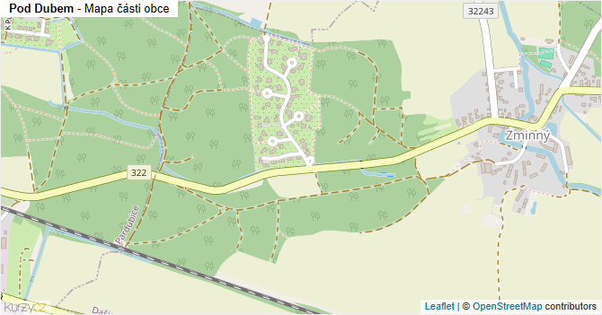 Pod Dubem - mapa části obce
