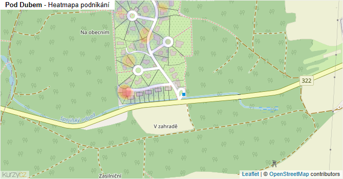 Pod Dubem - mapa podnikání