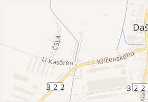 Pod Lipami v obci Dašice - mapa ulice
