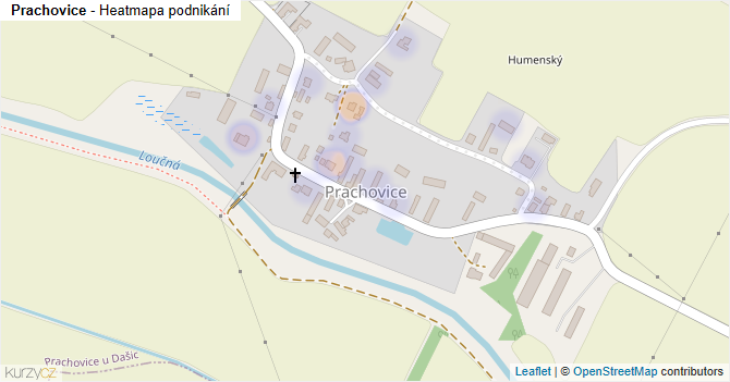 Prachovice - mapa podnikání
