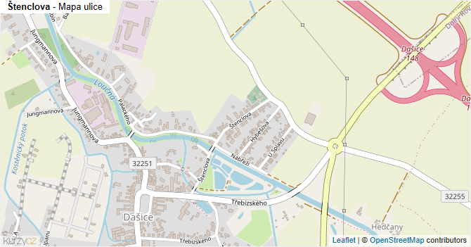 Štenclova - mapa ulice