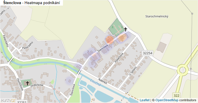 Štenclova - mapa podnikání
