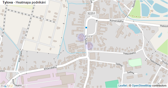 Tylova - mapa podnikání