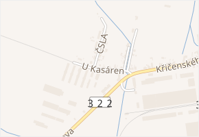 U Kasáren v obci Dašice - mapa ulice