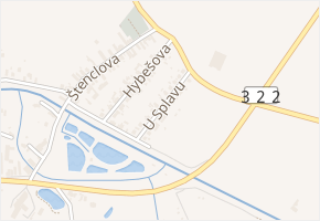 U Splavu v obci Dašice - mapa ulice
