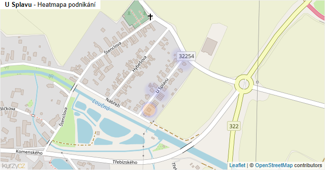 U Splavu - mapa podnikání