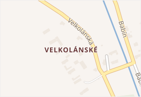 Velkolánské v obci Dašice - mapa části obce