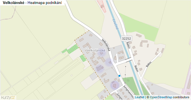 Velkolánské - mapa podnikání