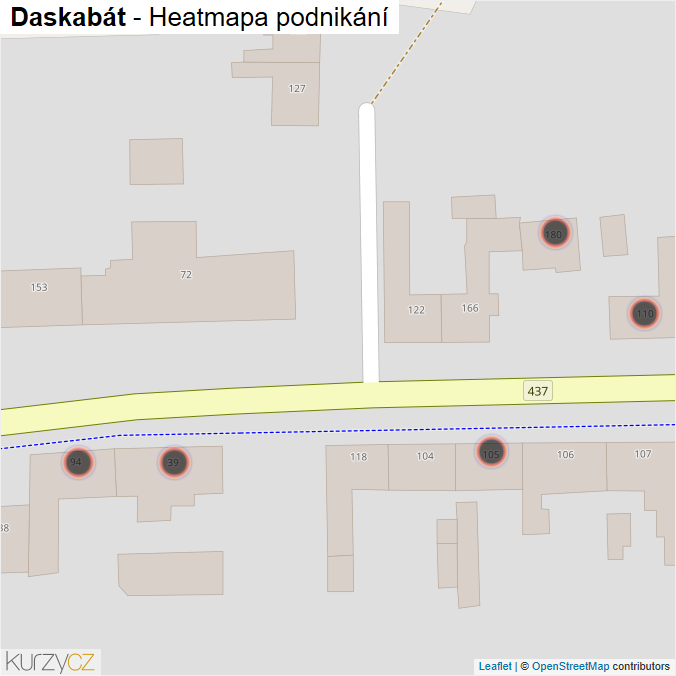 Mapa Daskabát - Firmy v obci.