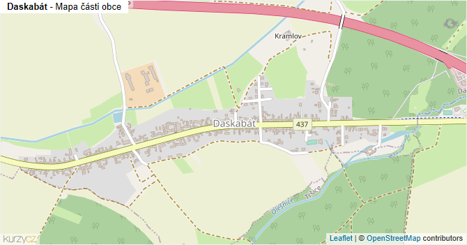 Daskabát - mapa části obce