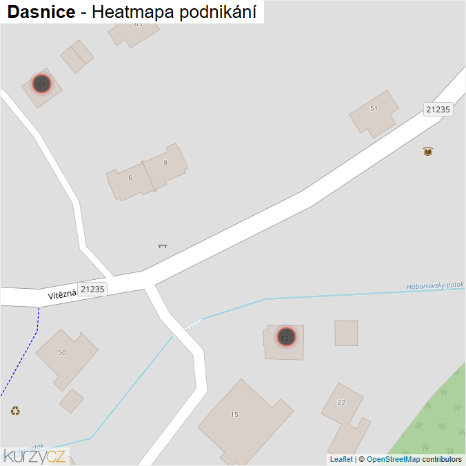 Mapa Dasnice - Firmy v obci.