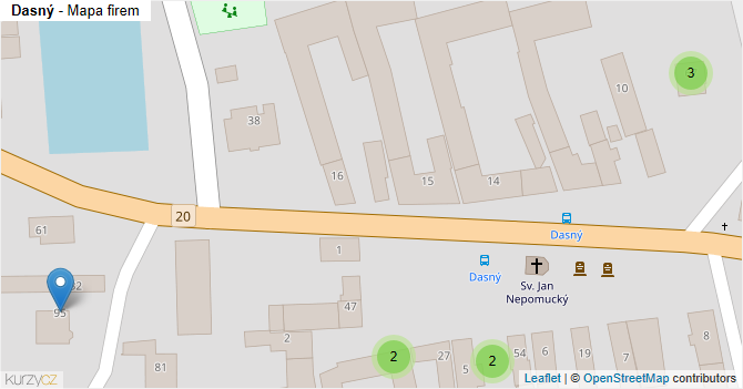 Dasný - mapa firem