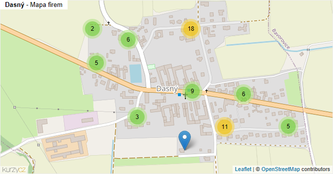 Dasný - mapa firem