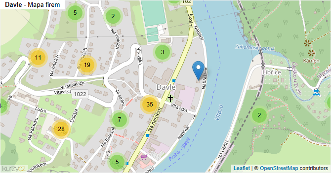 Davle - mapa firem