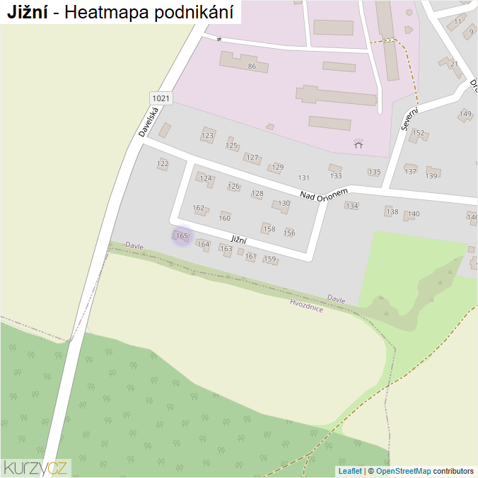 Mapa Jižní - Firmy v ulici.