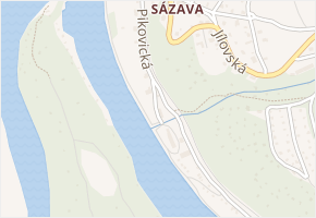 K náplavce v obci Davle - mapa ulice