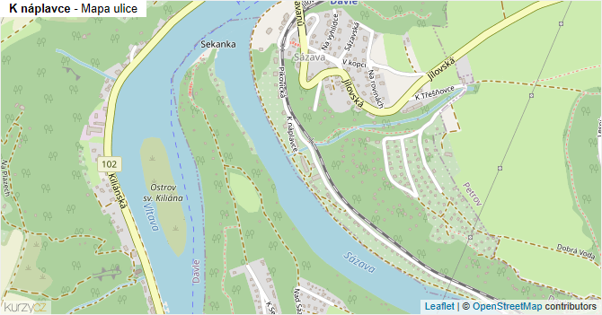 K náplavce - mapa ulice