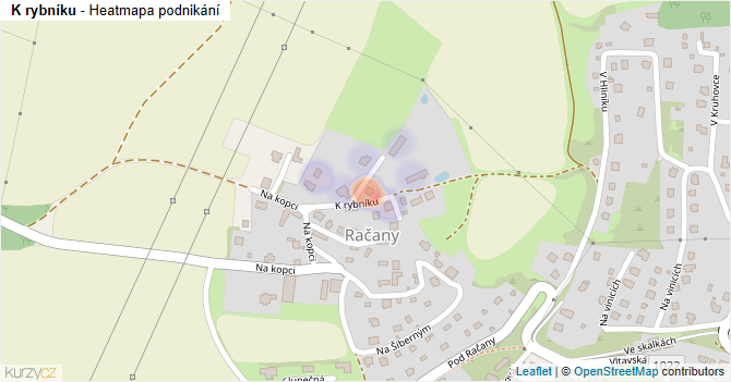 K rybníku - mapa podnikání